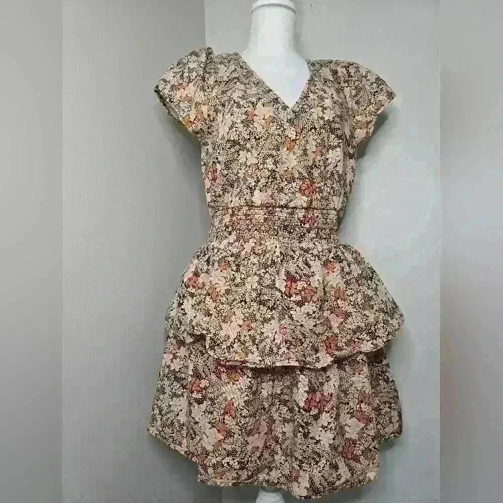American Eagle Floral Ruffled Bottom Mini Dress - Picture 2 of 12